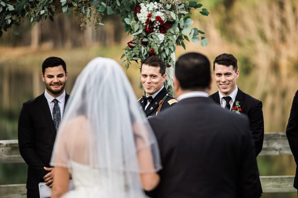 groom sees bride